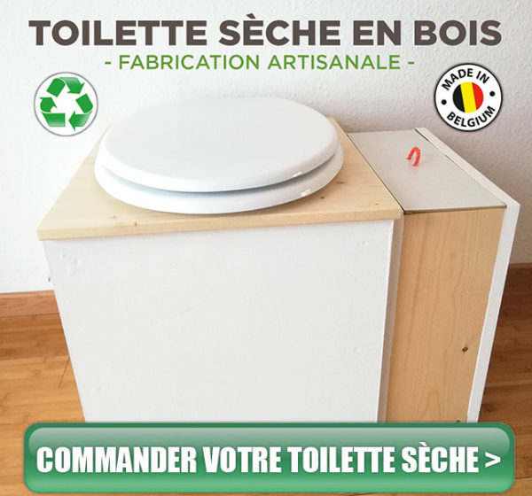 Commande-toilette-sèche d’intérieur en bois belgique
